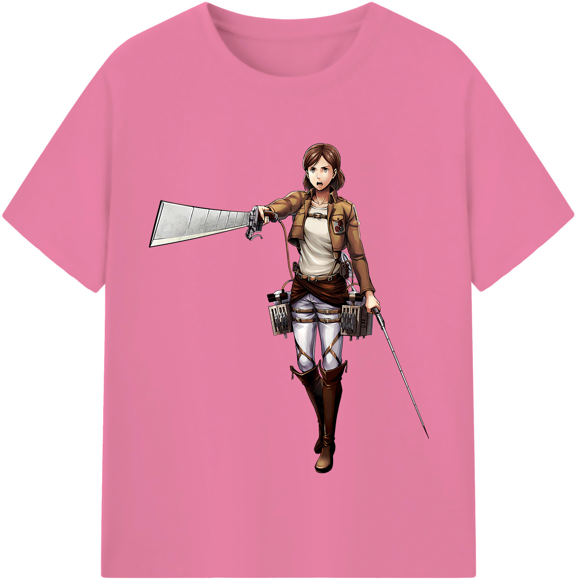 （画像用） 進撃の巨人 Attack on Titan 綿100％半袖Tシャツ（フロントプリント）